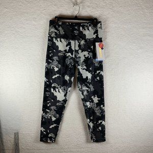 Marika Leggings Women XL Black Digital‎ Camo Stretch Astrid 25'' Reversible 6799